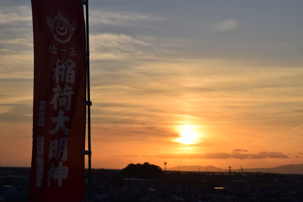高橋稲荷神社-夕焼け