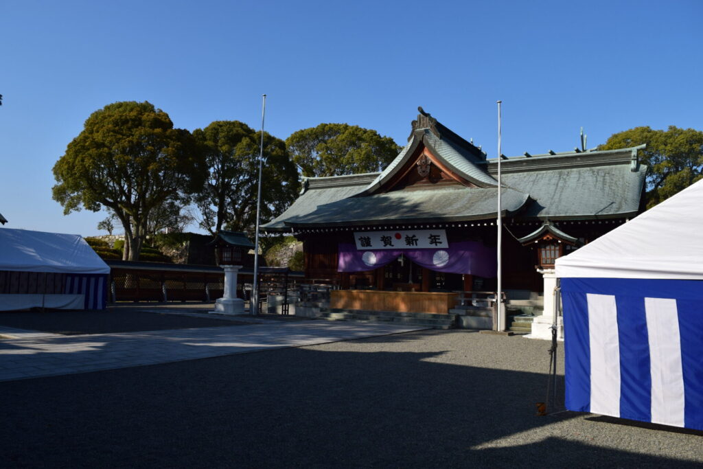 八代城前の受付場から撮影
