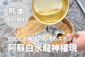 【阿蘇白水龍神權現(白蛇神社)】白蛇を祀るお賽銭の阿蘇パワースポット