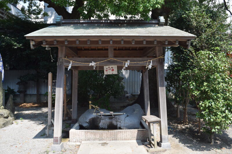 山崎菅原神社_打手水