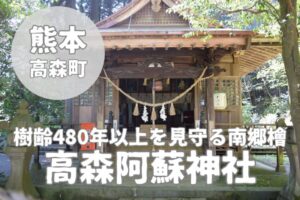 【高森阿蘇神社】神話巨木に癒される阿蘇の穴場パワースポットをレビュー