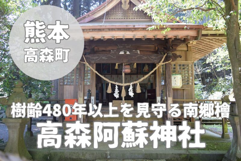 【高森阿蘇神社】神話巨木に癒される阿蘇の穴場パワースポットをレビュー