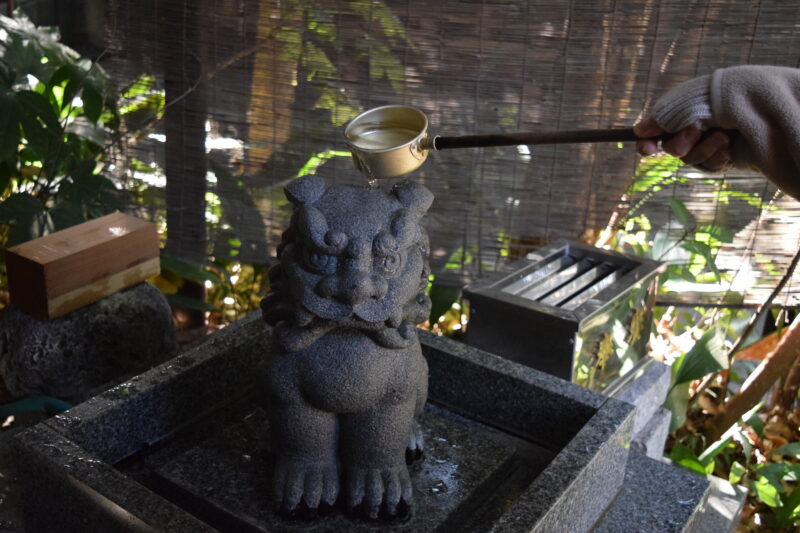 立田阿蘇三宮神社_水掛け願掛け狛犬2
