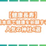 【健康長寿】熊本県で健康を祈願するパワースポット神社4選!