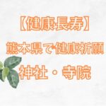 【健康長寿】熊本県で健康を祈願する最強パワースポット神社5選
