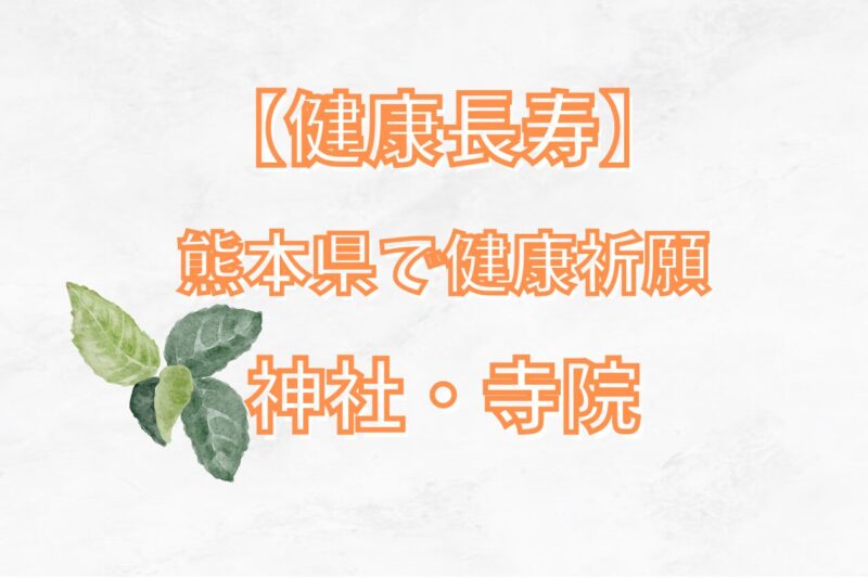 【健康長寿】熊本県で健康を祈願する最強パワースポット神社5選