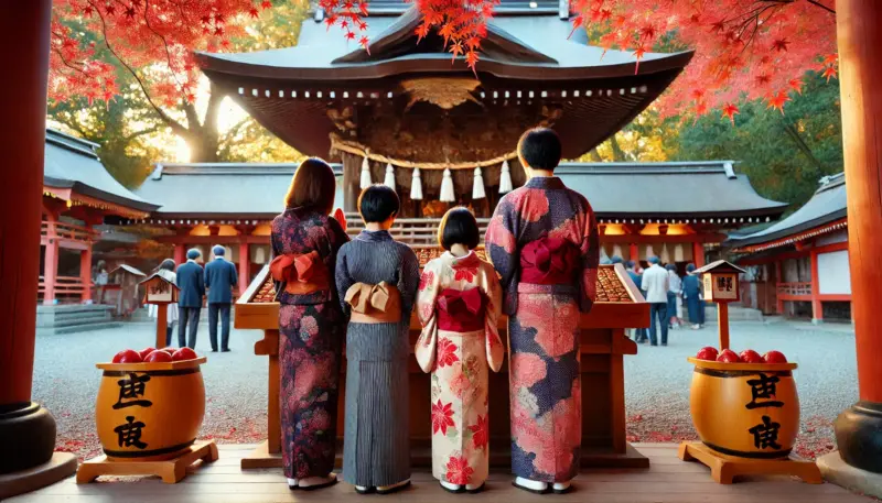 七五三の神社参り